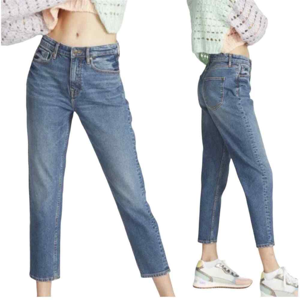 NWT Vigoss Friday Tapered Boyfriend Jeans Women's Blue High Rise Denim 26x26